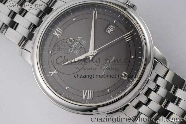 0213 De Ville SS DIWF 1:1 Best Edition Gray Dial SS Markers on SS Bracelet MIYOTA FlexibleFit 7851